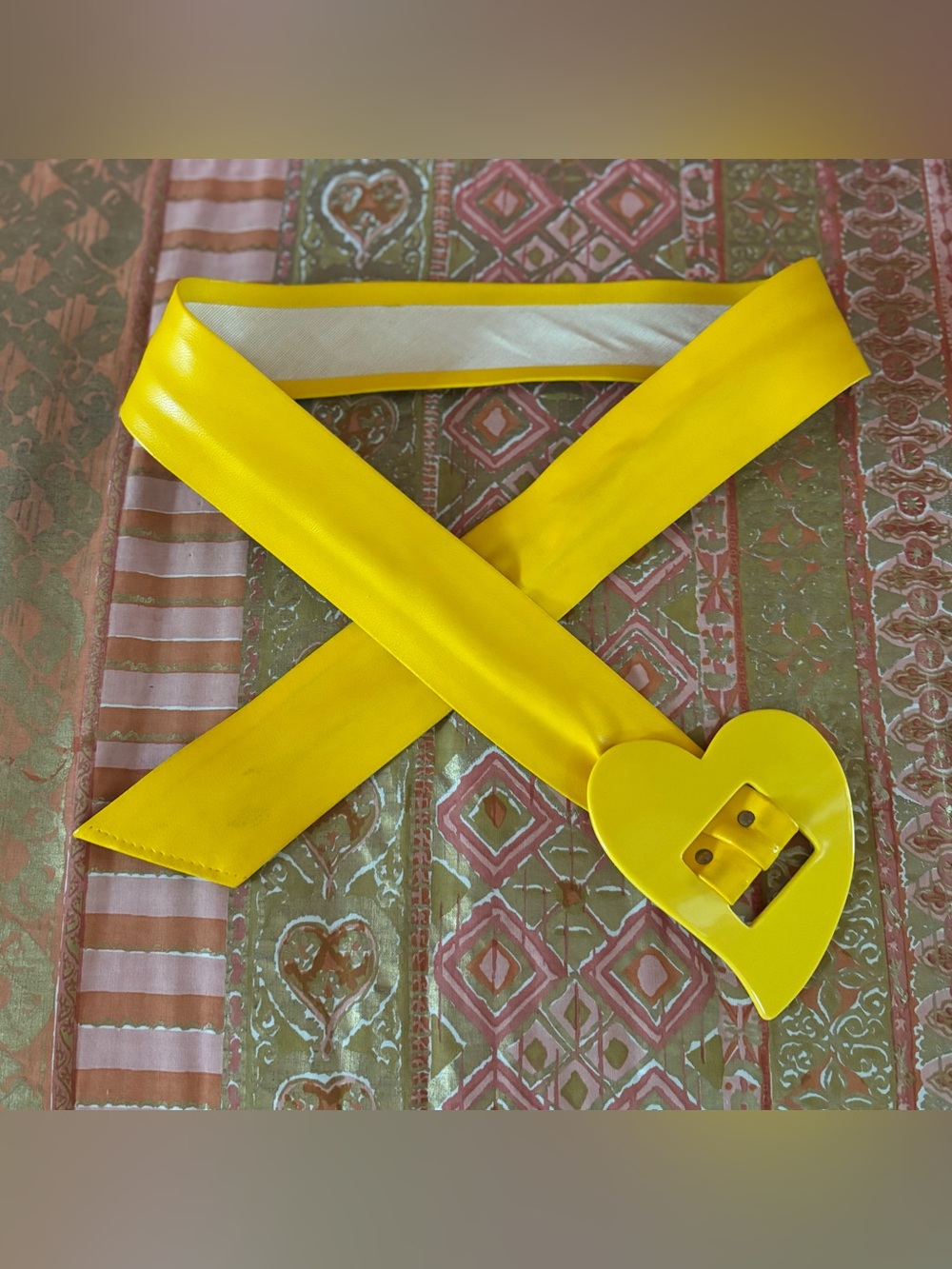 80's Vinyl Lemon Yellow Belt - Small - Girl's Belt - Summer Belt - Ladies Small